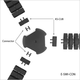 Trojcestný rozdělovač pro  Cube, Cube MX, PRO, Classic, Flex, Flex-II, Premium, stříbrný